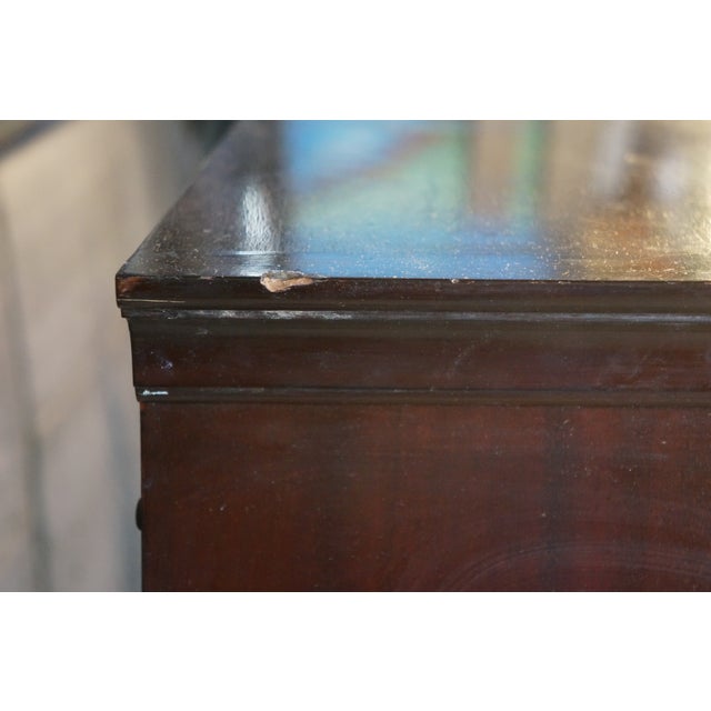Mid Century Kaplan Furniture Mahogany Queen Anne Highboy Chest on Chest Dresser For Sale - Image 14 of 18