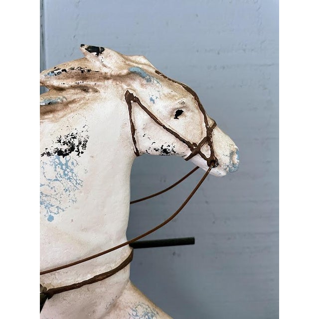 Vintage Metal Weather Vane "The Sulky Racer"