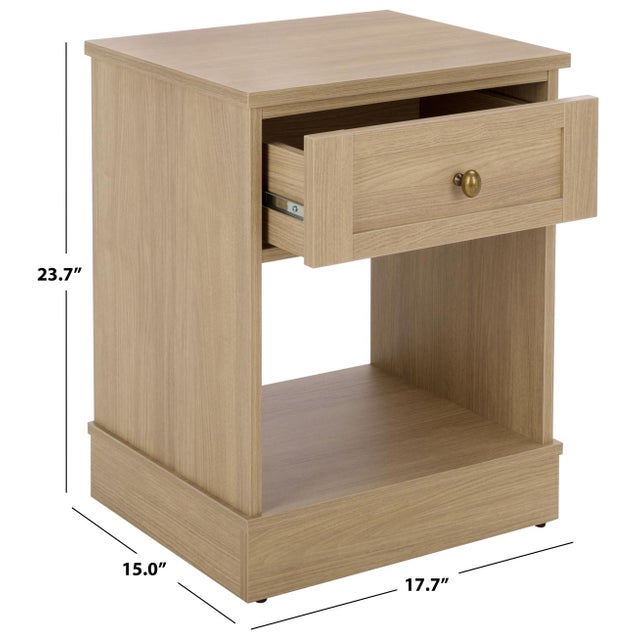 Contemporary Shafa Side Table in Natural / Brass For Sale - Image 3 of 10
