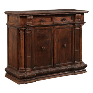 Early 19th C. Cabinet W/ Pilaster Side Posts For Sale