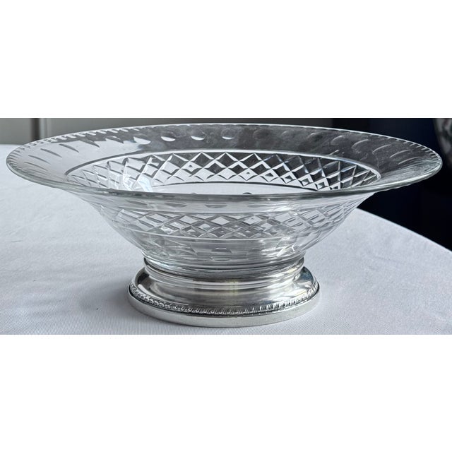 American 1930s Sheffield American Sterling Silver and Crystal Bowl For Sale - Image 3 of 13