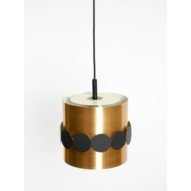 Original 1960s Space Age Pendant Lamp by Doria, Made of Copper-Anodized Aluminum and Black and White Lacquered Metal from Doria Leuchten For Sale - Image 16 of 18