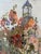 1920s Häcker Johannes, Hollyhocks Church Summer, 1922, Gouache and Watercolor For Sale - Image 5 of 13