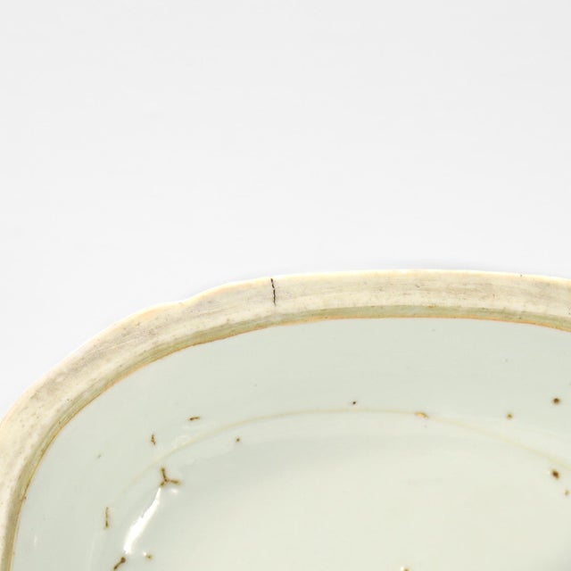 Antique Blue & White Canton Chinese Export Porcelain Miniature Sauce Tureen For Sale - Image 11 of 12