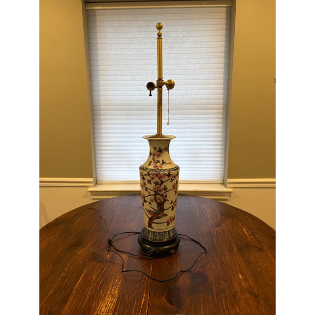 Mid 20th Century Norman Perry Cherry Blossom Porcelain Lamp For Sale - Image 14 of 16
