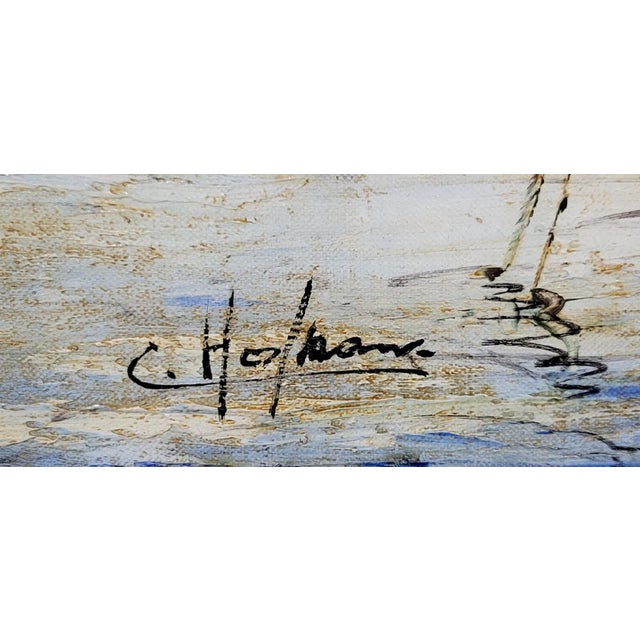 Boats, 1920, Oil Painting on Canvas, Framed For Sale - Image 7 of 7