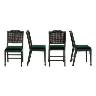 1970s Old Chapel Emerald City™ Leg-O-Matic Folding Dining Chairs, Set of 4 – Hollywood Regency Designer Edition For Sale