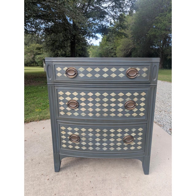 Vintage Custom Made Harlequin Dresser by Drexel Furniture For Sale - Image 17 of 18
