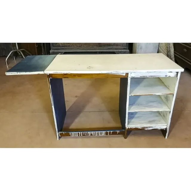 Small Vintage Painted Hardwood Desk, Italy, 1970s For Sale - Image 4 of 9