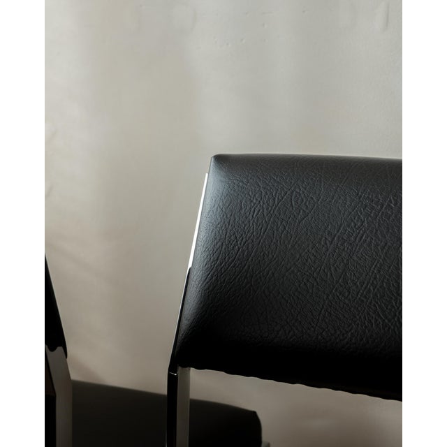 Bauhaus SM07 Dining Chairs in Chrome and Leather by Cees Braakman for Pastoe, 1960s, Set of 4 For Sale - Image 9 of 18