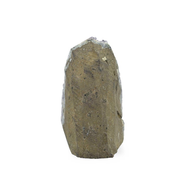 Gemstone Natural Purple Amethyst Quartz Crystal Geode Cluster Stone Display Piece For Sale - Image 7 of 8