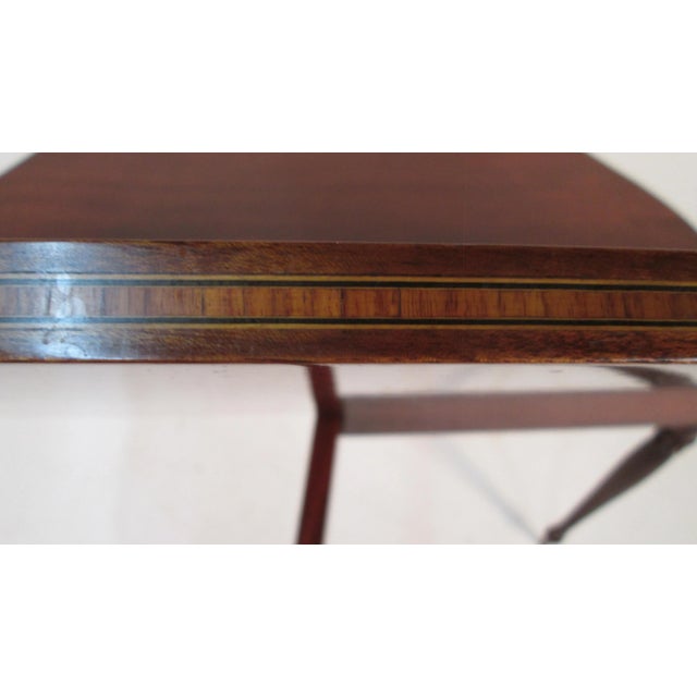 1900s Traditional Solid Mahogany Card Table For Sale - Image 11 of 12