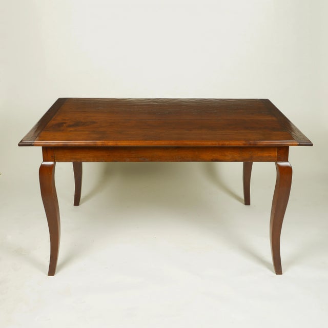 Brown French Louis XV Style Cherry Farm Table For Sale - Image 8 of 8