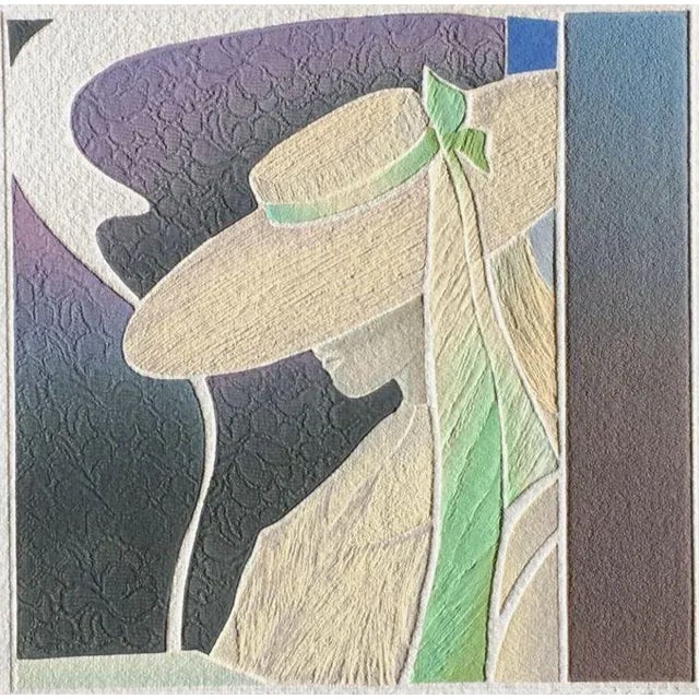 Jan ZNOSKO LE RUBAN VERT / THE GREEN RIBBON 1988 carborundum etching on Moulin de Larroque paper signed and numbered in...