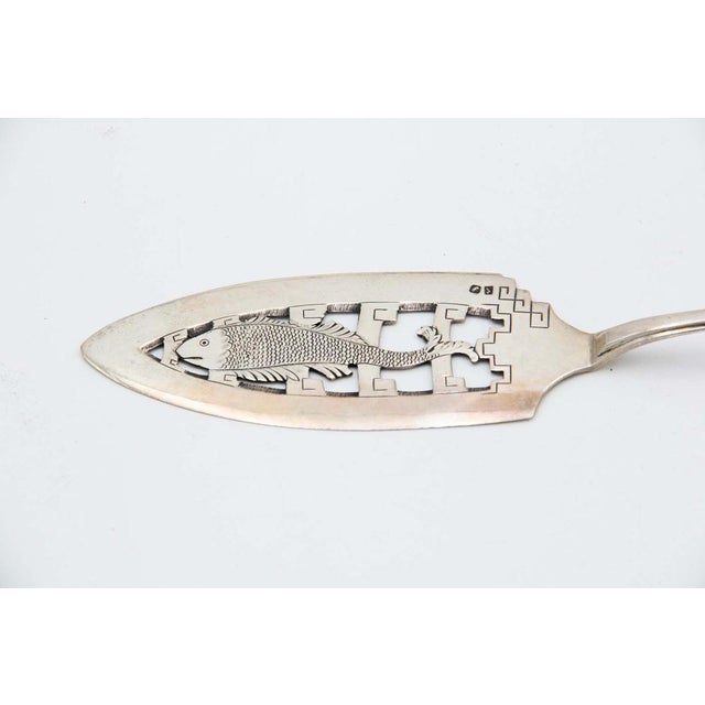 Scalloped Silver Spatula for Serving Fish For Sale - Image 3 of 4
