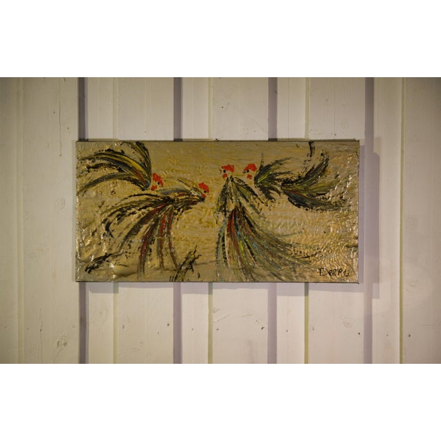 2000 - 2009 Deffp, Roosters, 2000s, Paint & Canvas For Sale - Image 5 of 7