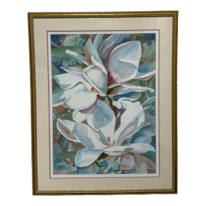 Sally Bookman “Magnolia Blossoms” Limited Edition Lithographic Print, Edition 4 of 400