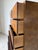 1970’s Vintage John Widdicomb Campaign Burled Wood Highboy Dresser on Casters With Recessed Brass Hardware For Sale - Image 13 of 13