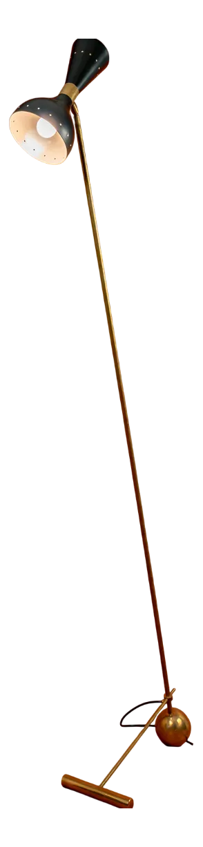 Diabolo Black Floor Lamp from Stilnovo, 1950s