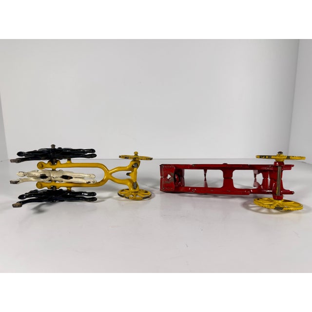 Cast Iron Horse Drawn Fireman Ladder Wagon For Sale - Image 9 of 10