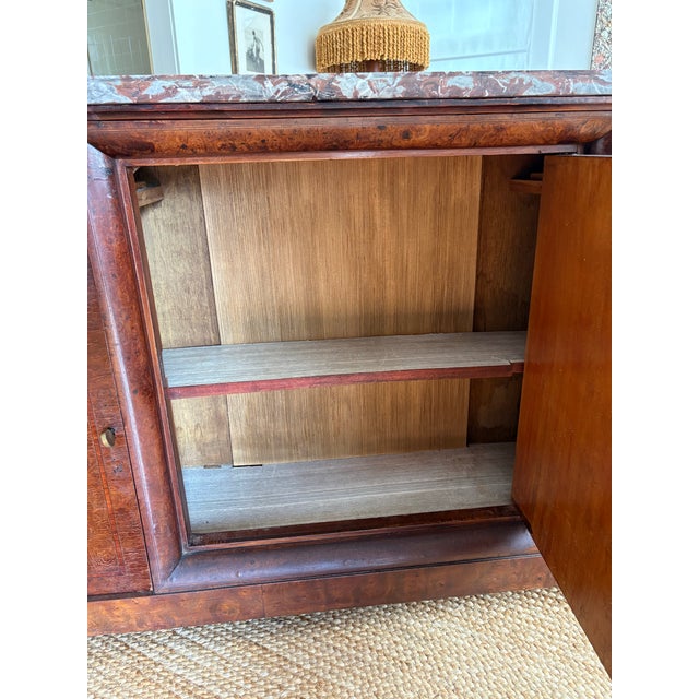 19th C Antique Marble Top French Sideboard For Sale - Image 10 of 12