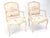 Faux Carved Twig Wood & Eye Theme Arm Lounge Fireside Arm Chairs White Wash MINT For Sale - Image 11 of 16