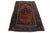 Persian 1900s Red and Blue Antique Bidjar Handmade Wool Rug For Sale - Image 3 of 8