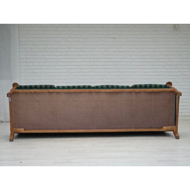Vintage Danish Four-Seater Sofa in Furniture Wool and Oak, 1970s For Sale - Image 9 of 18