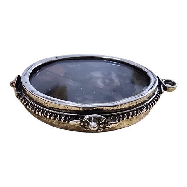 Baroque Sterling Silver Medallion Reliquary, 1780 For Sale - Image 3 of 12