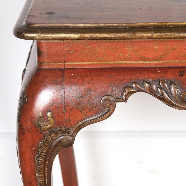 Antique Red Lacquered Centre Table, 1830 For Sale - Image 9 of 18