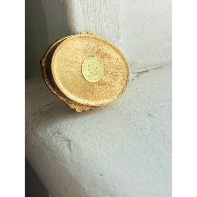 Metal Vintage 1980s Victorian Revival Estée Lauder Cameo Solid Perfume Compact For Sale - Image 7 of 14