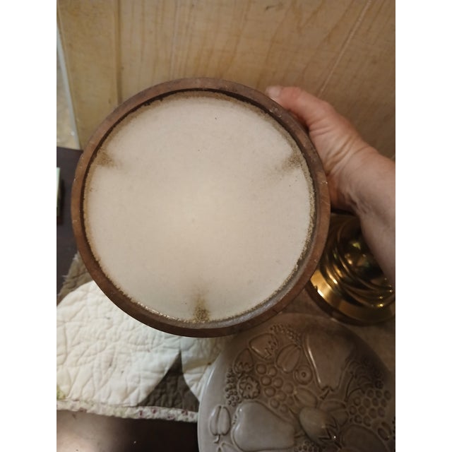 1960s Vintage German Majolica Rumtopf Rum Pot 1960s Ceramic Pot With Lid and Handle For Sale - Image 5 of 7