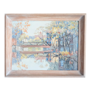 Early 20th Century Impressionist Cityscape Painting Attributed to Martin Hoy