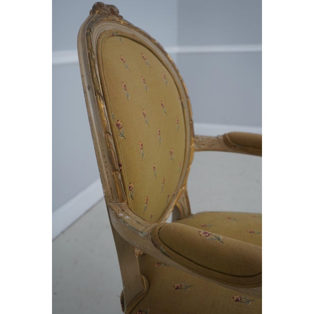 Pair of Louis XVI Painted Fauteuil Armchairs For Sale - Image 12 of 18