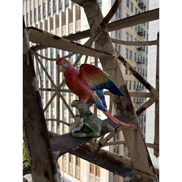 1980's Fitz and Floyd Deco Macaw Parrot Figurine For Sale - Image 10 of 11