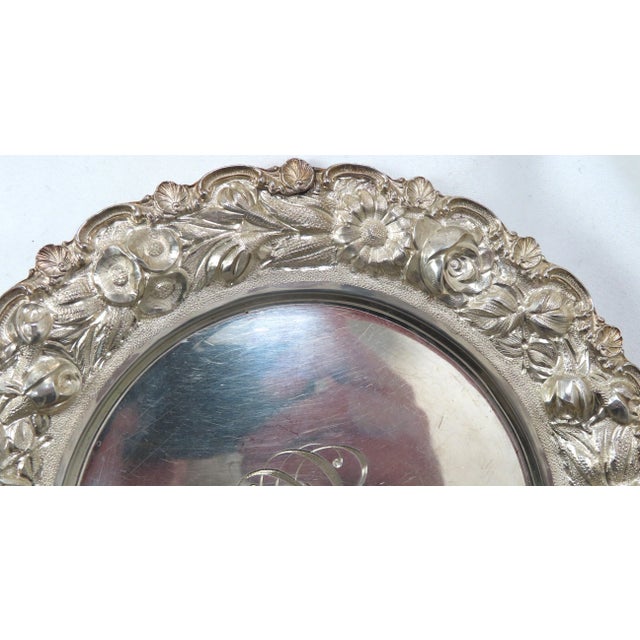 Metal Fine Hand Made 1911 Antique Sterling Silver Champagne & Wine Bottle Coaster by Stieff For Sale - Image 7 of 13