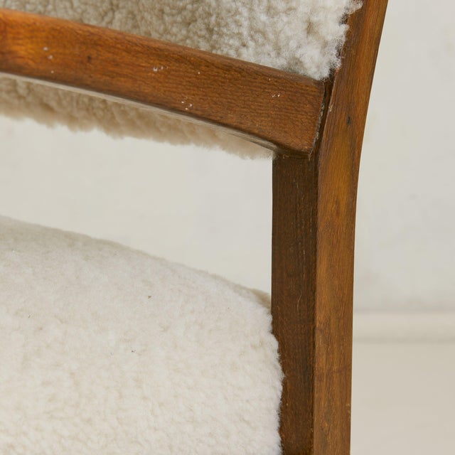Danish Oak Armchair with Lambskin Upholstery, 1940s - 2 Available For Sale - Image 18 of 18