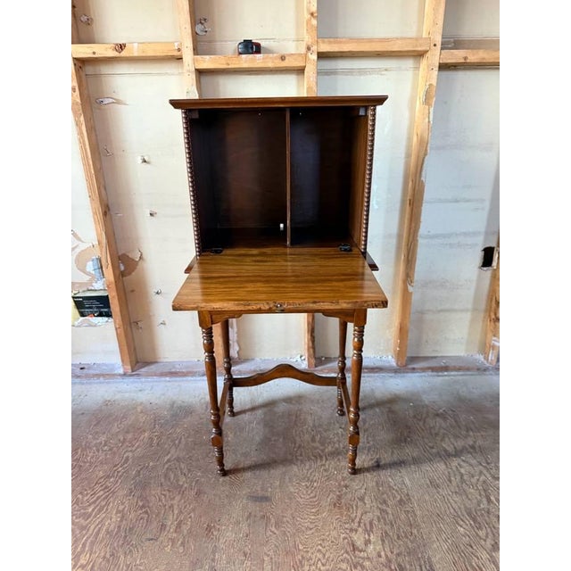 Mid 20th Century American Colonial Revival Style Drop-Front Secretary Desk and Matching Chair For Sale In Washington DC - Image 6 of 18