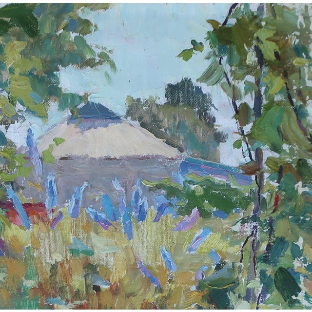 Realism Ukrainian Impressionism Oil Painting: Summer Rural Landscape, 1980s 58-58 For Sale - Image 3 of 6