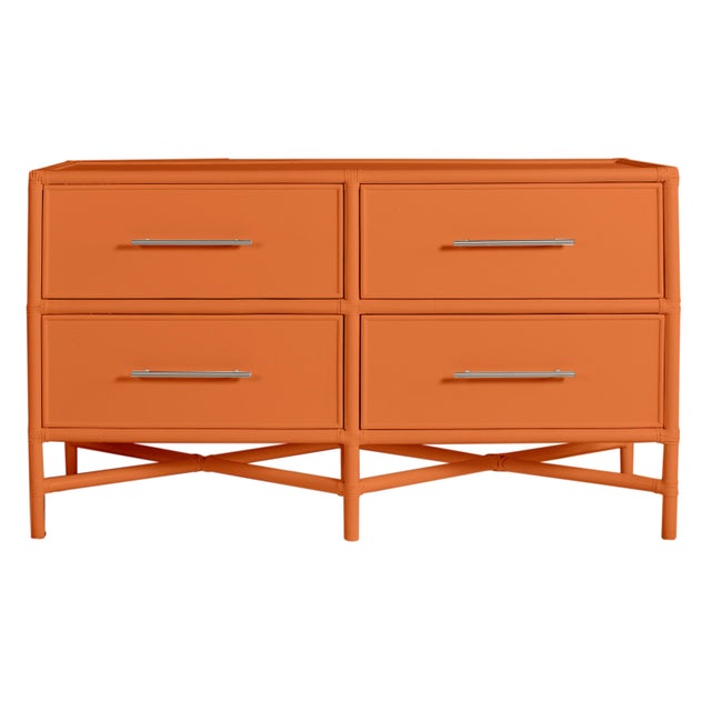 Verona Four-Drawer Dresser in Citrus Orange For Sale In West Palm - Image 6 of 6