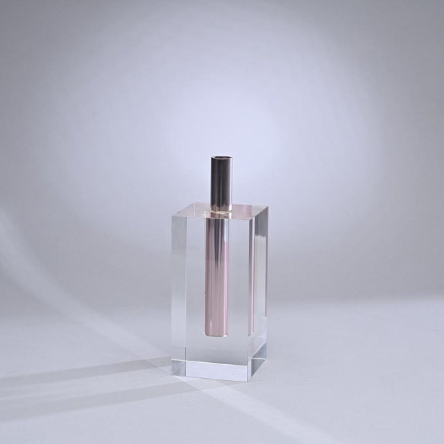 Pink Flower Vase by Kuramata, 1980 For Sale - Image 8 of 10