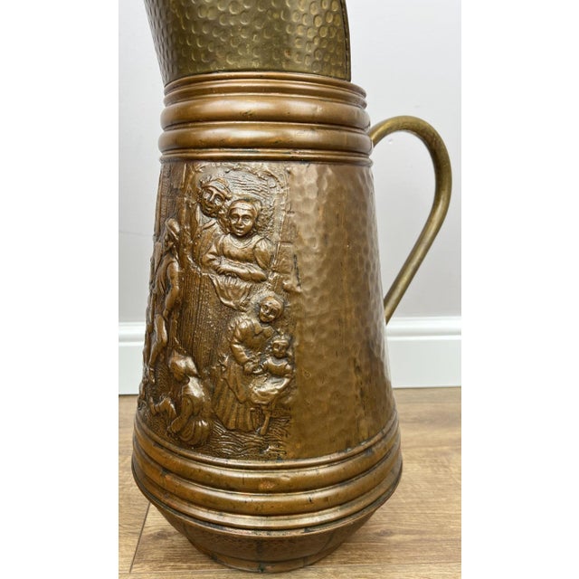 Metal Vintage Umbrella Stand in Copper For Sale - Image 7 of 15