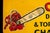Vintage Clinton Chainsaws Flange Advertising Sign For Sale In Chicago - Image 6 of 9
