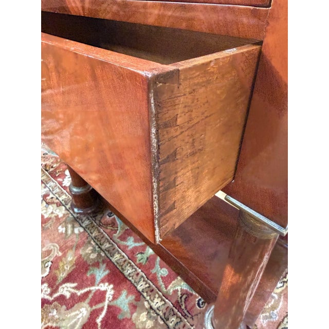 Empire Side Table in Walnut and Black Marble For Sale - Image 4 of 9