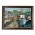 1960's Dan Steinberg Harbor Stroll - Landscape Scene Oil Painting, Framed/ Sold For Sale
