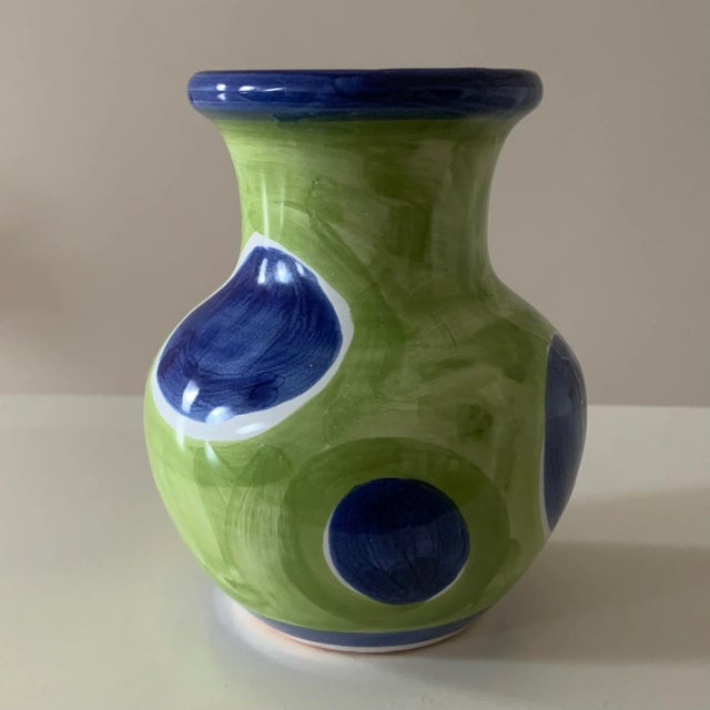 VIETRI Vietri Italian Ceramic Vase For Sale - Image 4 of 5