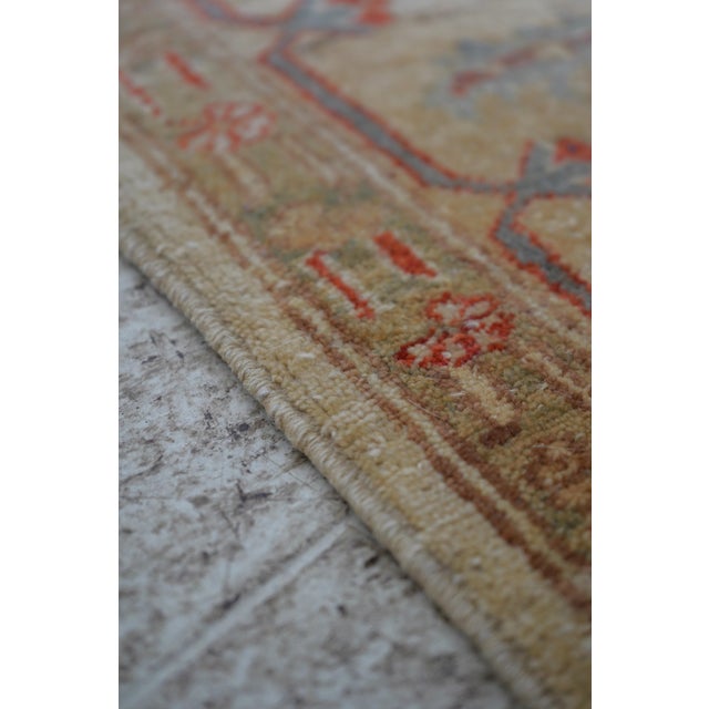 Turkish Hand Woven Low Weave Approx. 6x9 Turkish Area Rug For Sale - Image 3 of 11