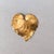 Circa 1960s Florentine finish leaf with curled stems down the center brooch with security clasp. Marked "NAPIER©" on the...