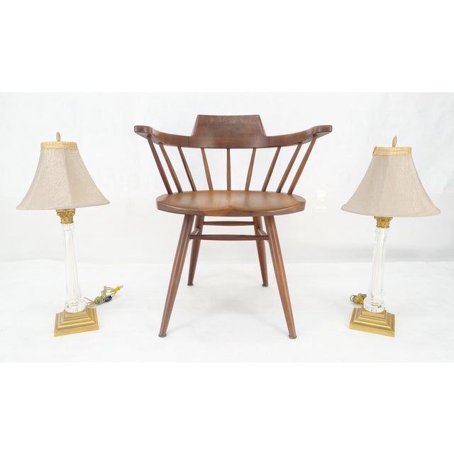 960'sPair of Crystal & Square Brass Bases Ornate Shades 25" Tall Table Lamps For Sale - Image 14 of 15