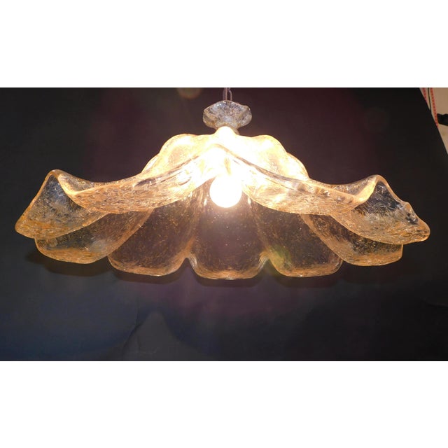 20th Century Murano Flower Pendant by Mazzega For Sale - Image 9 of 9